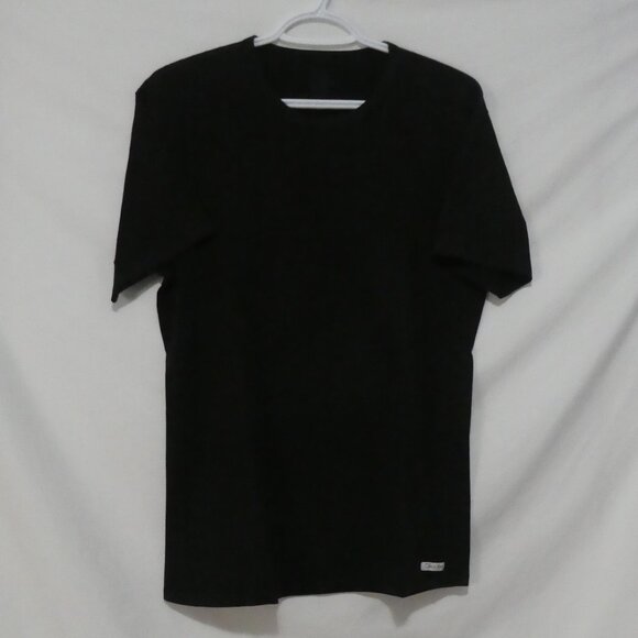 CALVIN KLEIN - Cotton Stretch | medium | Classic Black Crew Neck T-Shirt - Picture 2 of 13